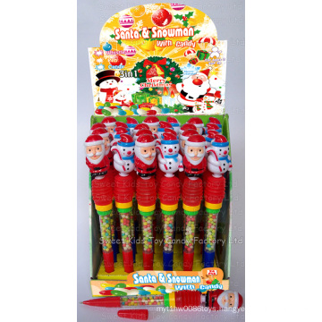 Whistle Santa and Snowman Pen Toy Candy (100502)